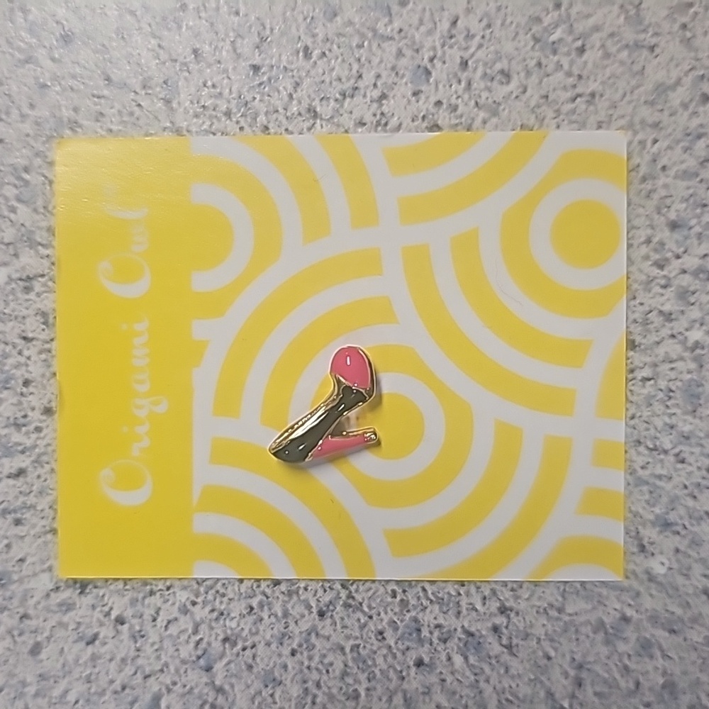 Origami Owl Pink High Heel Charm